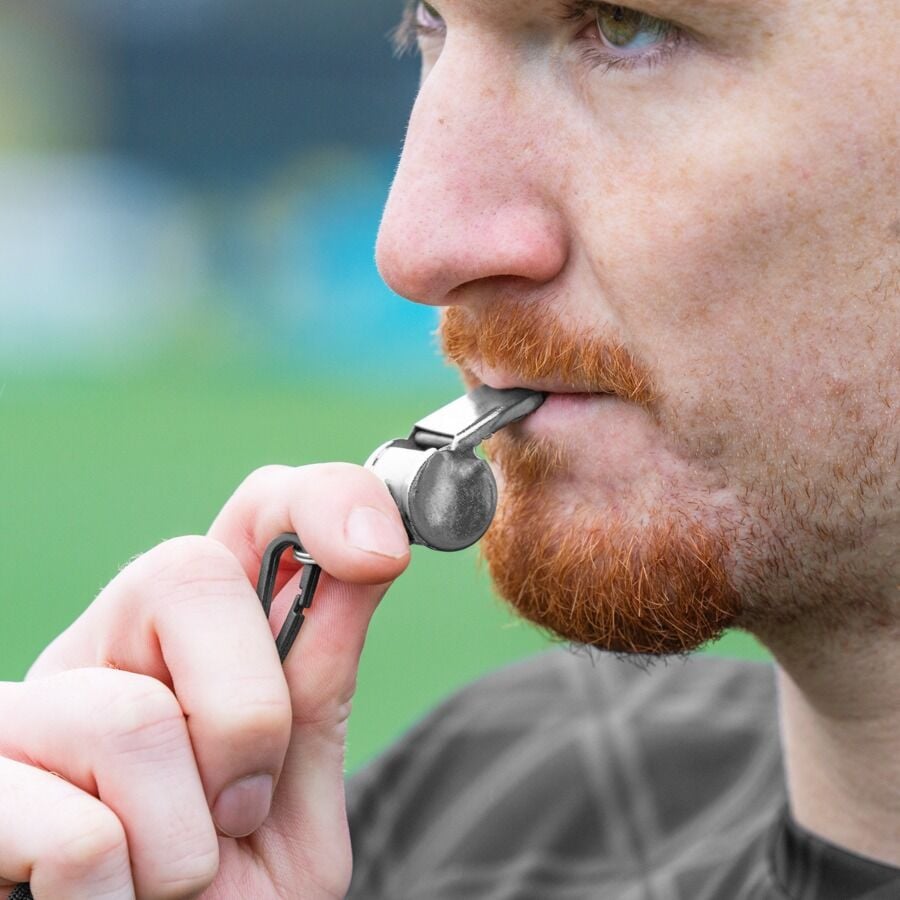 Brass Referee Whistle & Lanyard