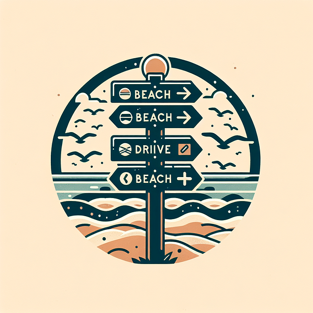 beach driving rules and regulations signpost