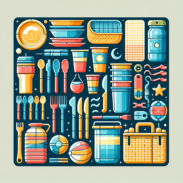 reusable beach picnic dishes and utensils