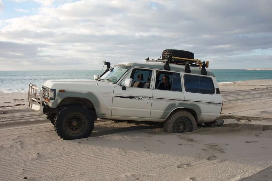 4WD vehicle on beach