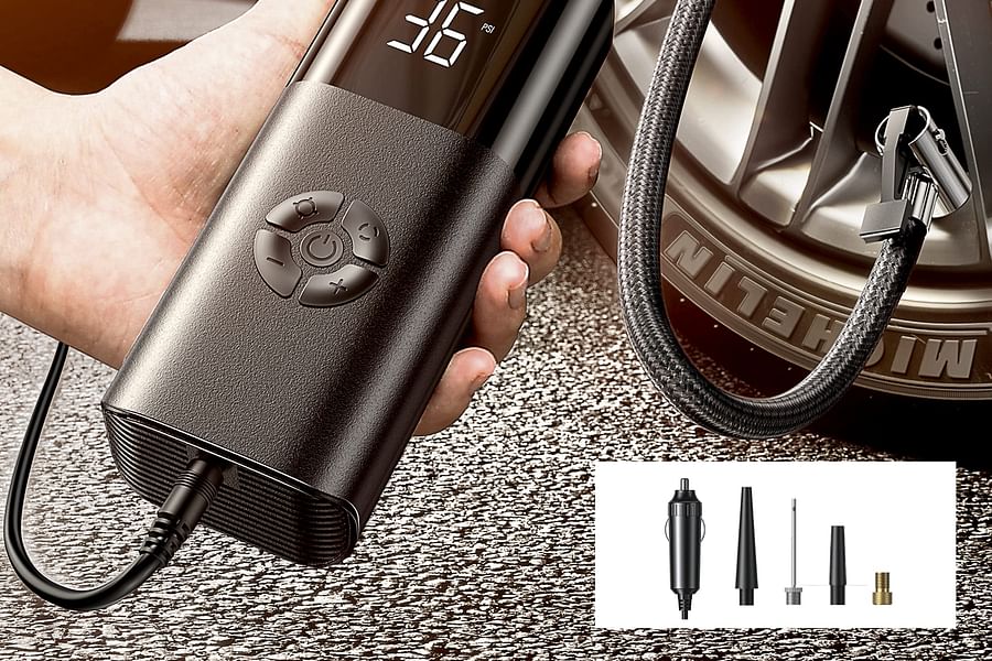 portable air compressor for vehicles