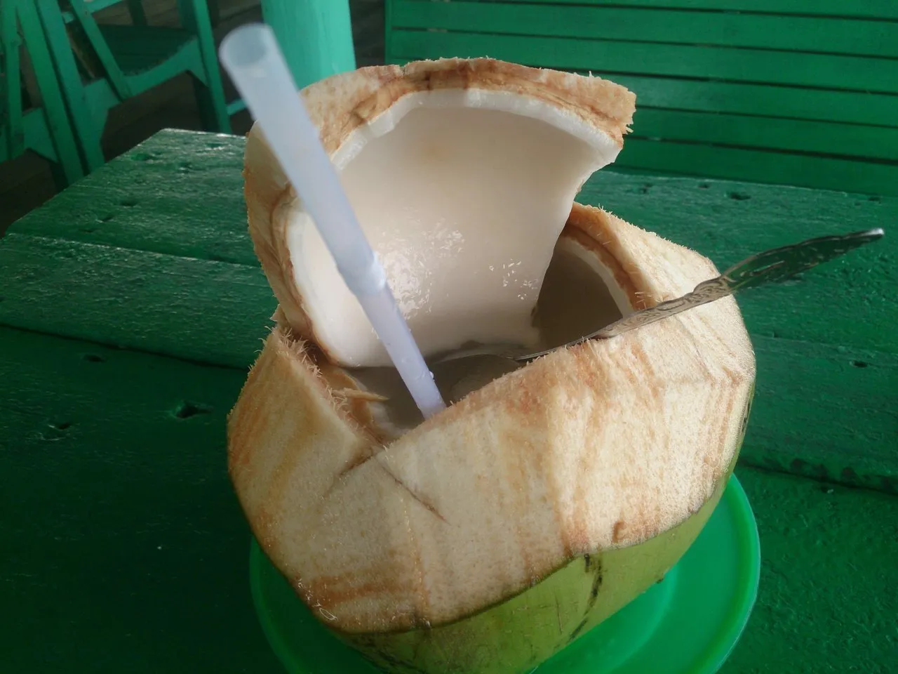 fresh coconut water on beach