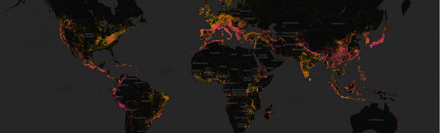Colorful world map showing popular beach driving destinations
