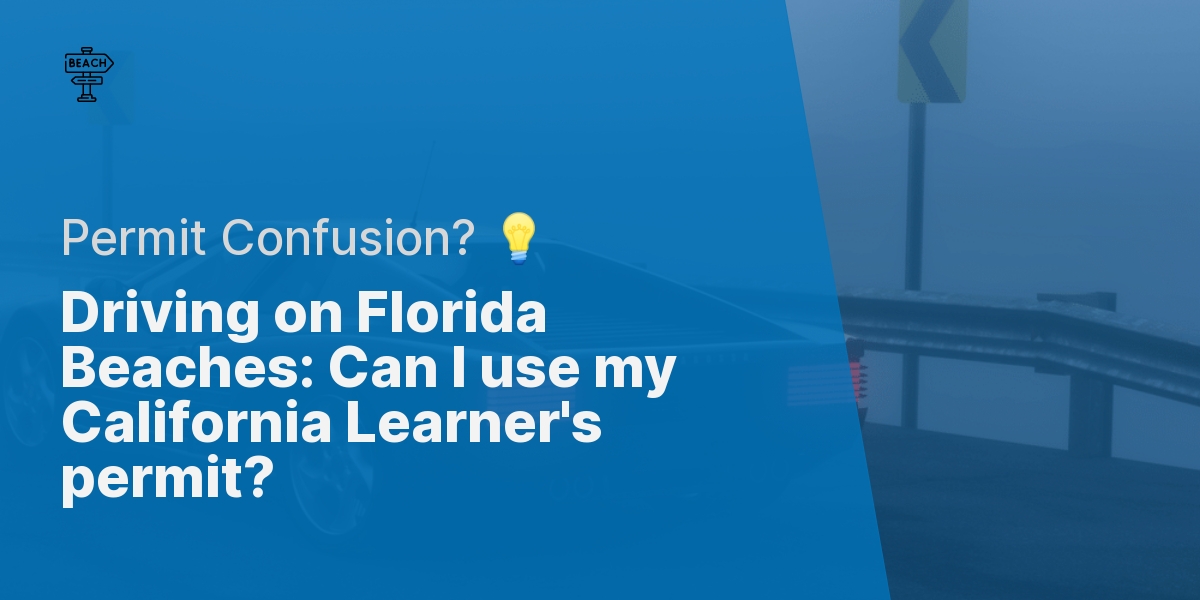 Where can you drive your car on - Can I Use My California Learner S Permit To Drive On Florida Beaches 70f921c181c0814